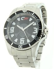 uMMA Cage Fighter Cage Fighter Silver Stainless Steel Rotating Bezel Cf332015ssbk 