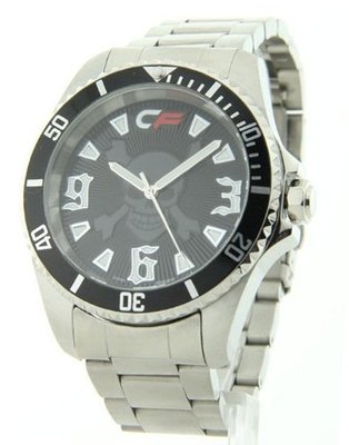 uMMA Cage Fighter Cage Fighter Silver Stainless Steel Rotating Bezel Cf332015ssbk 