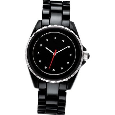 Fashion Black Modern Link Bracelet Red Secondhand Inspired by Herman Miller Quartz Movement Adjustable Band