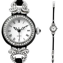 Faux Diamond Look Bracelet Made of Crystals Quartz Reproduction of French Antique Design