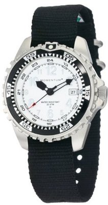 Momentum 1M-DV00W8B M1 White Dial Black Re-Ply Nylon Dive