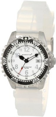 Momentum 1M-DV01W1T M1 White Dial Transparent Silicone Rubber Dive