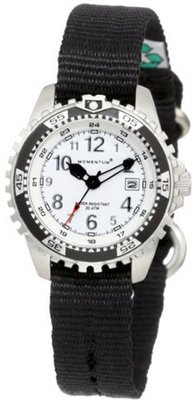 Momentum 1M-DV01W8B M1 White Dial Black Re-Ply Nylon Dive