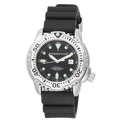 Momentum 1M-DV82B1B Storm II Black Dial Hyper Natural Rubber