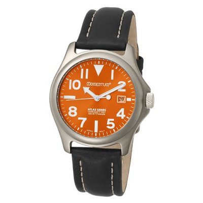 Momentum 1M-SP00O2 Atlas Orange Dial Black Nautica Leather