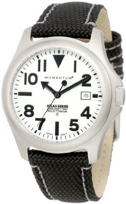 Momentum 1M-SP00W14B Atlas White Dial Black Snowboard Nylon