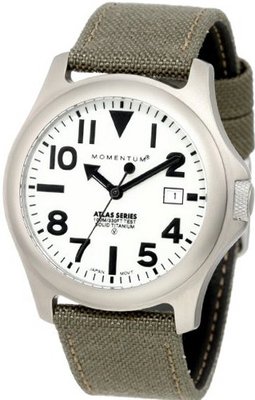 Momentum 1M-SP00W6G Atlas White Dial Khaki Cordura