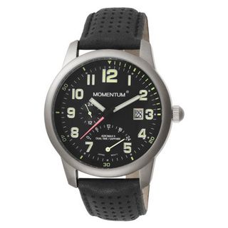 Momentum 1M-SP90B4B Aeromax Titanium Dual-Time Perforated Leather