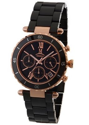 Momentus Black Ceramic Red Gold Ion Bezel Chronograph TC123R-04CR