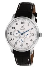 Momentus Black Leather Band & White Dial Chronograph FD240S-02BS