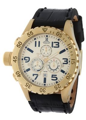 Momentus black Leather Band White Dial Chronograph TM246G-08BG