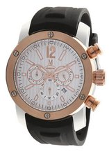 Momentus Black Rubber Band & White Dial Chronograph FS295S-02RB