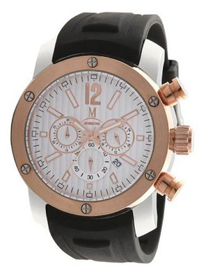 Momentus Black Rubber Band & White Dial Chronograph FS295S-02RB