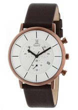Momentus Brown Leather Band Brown & Ion Plated Bezel FD236R-02BR