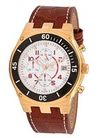 Momentus Brown Leather Band & Rose Gold Ion Bezel Chrono FD232R-02BR