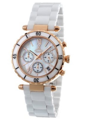Momentus Ceramic White Ion Plated Bezel Chronograph TC123R-09CR