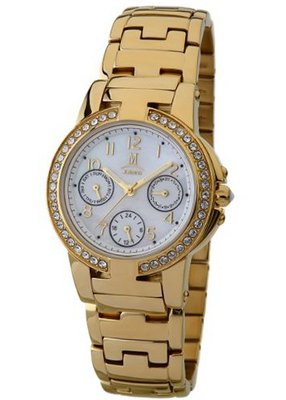 Momentus Gold Stainless Steel Swarovski Crystals TC107G-09SD