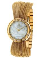 Momentus Gold Stainless Steel White Dial Crystals FJ166G-09SC