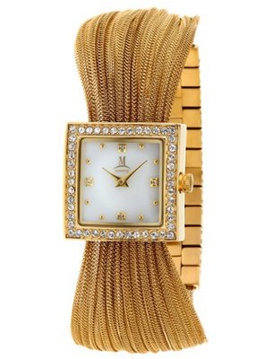 Momentus Gold Stainless White Dial Zirconium Crystals FJ164G-09SD