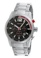 Momentus Silver Stainless Steel Black Dial Chronograph FS312S-04SS