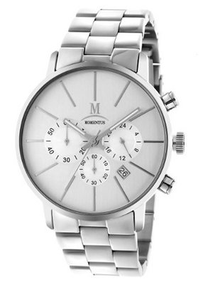 Momentus Silver Stainless Steel White Dial Chronograph FD238S-02SS