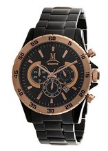 Momentus Silver Tone Stainless Steel Black Dial Chrono FS274E-04SR