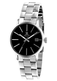 Momentus Silver Tone Stainless Steel with Black Dial DW252S-04SS