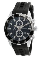 Momentus Stainless Steel Black Rubber Band & Dial Chrono FS310S-04RB