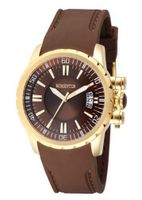 Momentus Stainless Steel Brown Rubber Band Brown Dial TR108G-06RB