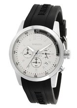 Momentus Stainless Steel Dark Gray Rubber White Chrono FS312S-02RB
