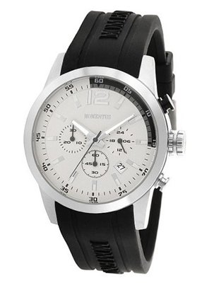 Momentus Stainless Steel Dark Gray Rubber White Chrono FS312S-02RB