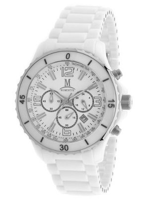Momentus Stainless Steel White Ceramic Bezel Chronograph TM193C-01CS