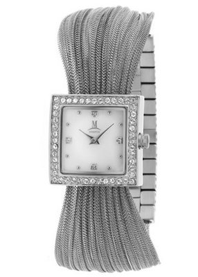 Momentus Stainless Steel White Dial Zirconium Crystals FJ164S-09SD