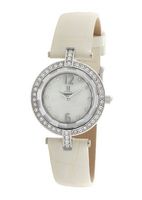 Momentus Stainless Steel White Leather Band Crystal DW256S-01BD
