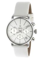 Momentus Stainless Steel with White Leather Band Dial DW251S-01BS