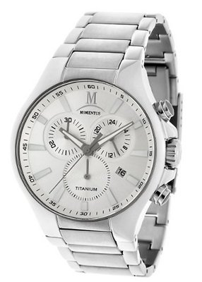 Momentus Titanium???? Band White Dial Chronograph TM245T-02MT