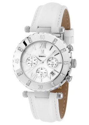 Momentus White Leather Band Chronograph Casual Wrist TC105S-09BD