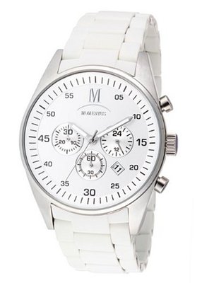 Momentus White Rubber Band & Dial Chronograph Wrist FS316S-02RB