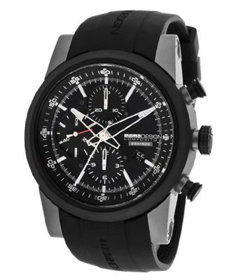 Automatic Chronograph Black Dial Black Rubber