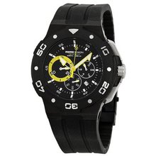 Momo Design Chronograph Black and Yellow Dial Black Silicone 1004BK31