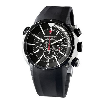 Momo Design DIVER PRO 2 MD1005SB-03BW-RB 47 Stainless Steel Case Black Rubber Mineral Quartz