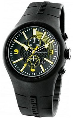 Momo Design Mirage Black and Yellow Dial Chronogaph Black Silicone MD1009BK-51