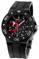 Momo Design Tempest Black and Red Chronograph Dial Black Silicone MD1004BK11