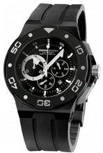 Momo Design Tempest Black and White Dial Chronograph Black Silicone MD1004BK21