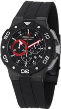 Momo Design TEMPEST MD1004BK-01BKRD-RB 46mm Stainless Steel Case Black Silicone Mineral