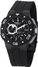 Momo Design TEMPEST MD1004BK-02BKWT-RB 46 Stainless Steel Case Black Silicone Mineral Quartz