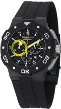 Momo Design TEMPEST MD1004BK-03BKYW-RB 46 Stainless Steel Case Black Silicone Mineral Quartz