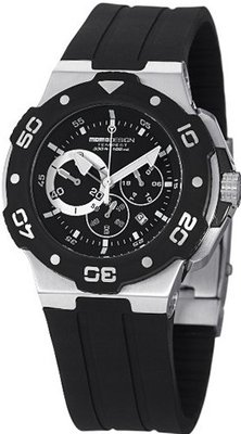 Momo Design TEMPEST MD1004SS-02BKWT-RB 46mm Stainless Steel Case Black Silicone Mineral