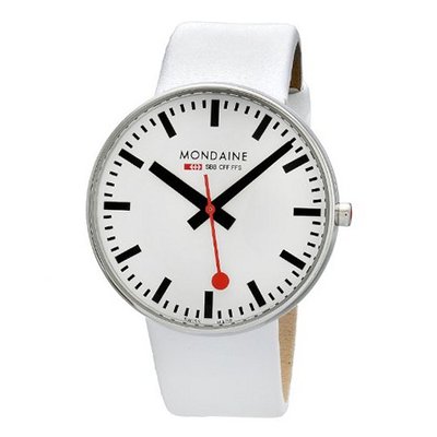 Mondaine A660.30328.11SBA Giant White Leather Band