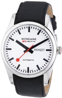 Mondaine Retro Day/Date Automatic - Black Leather Strap - 100M WR
